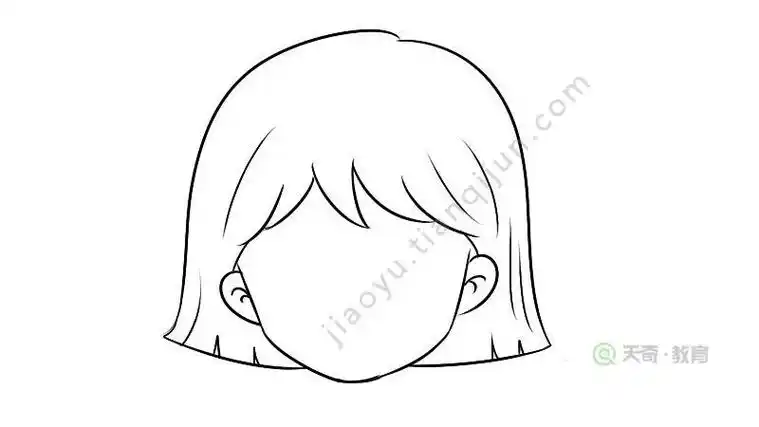 卡通头像女简笔画人脸简笔画五官卡通门神五官简笔画五官五官简笔画