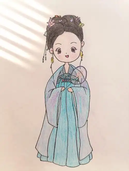 古风人物简笔画166866