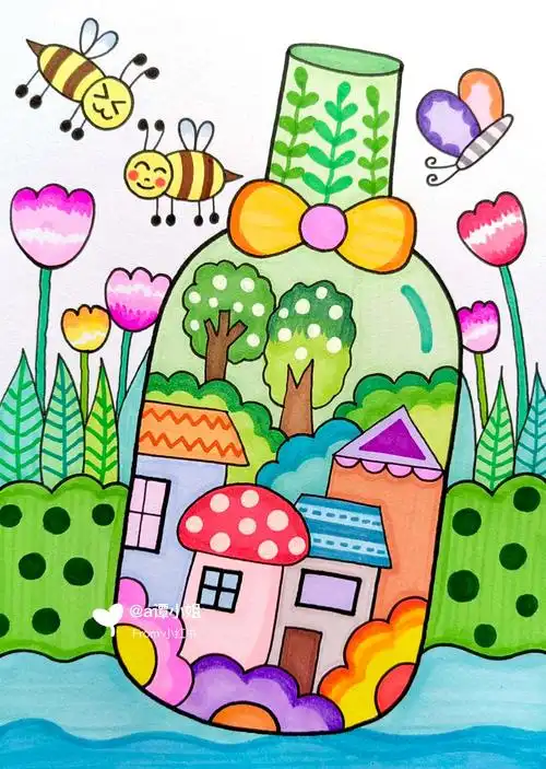 一二三年级春天的图画  春天的到来,总是伴随着花朵的绽放,那是大自然