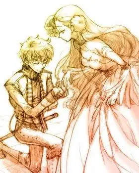 找一些骑士向公主下跪交出剑和盾的图片