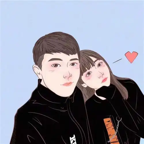 2021情侣手绘头像微信卡通情侣手绘头像情侣专用2021手绘情侣