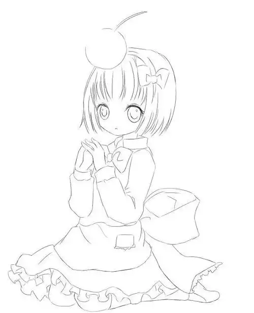 13:08:02#线稿#全身漫画卡通人物绘画素描 线稿づ弹栺簡哋蕜该采集也