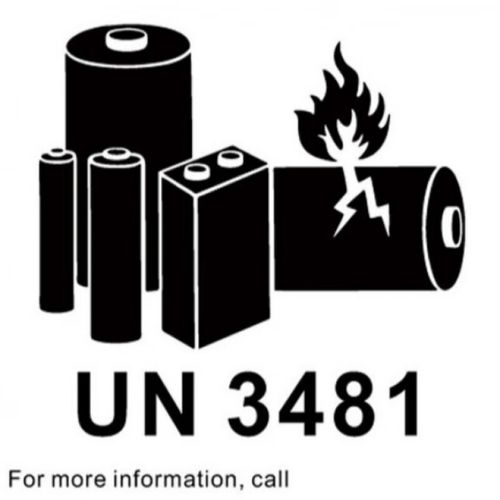 新版锂电池标签防火不干胶标贴航示标识物流运输防爆封箱贴纸 un3481