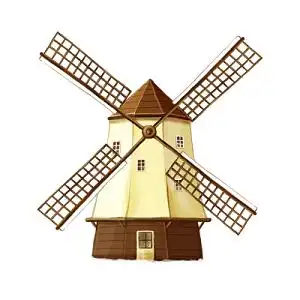 荷兰风车矢量素材