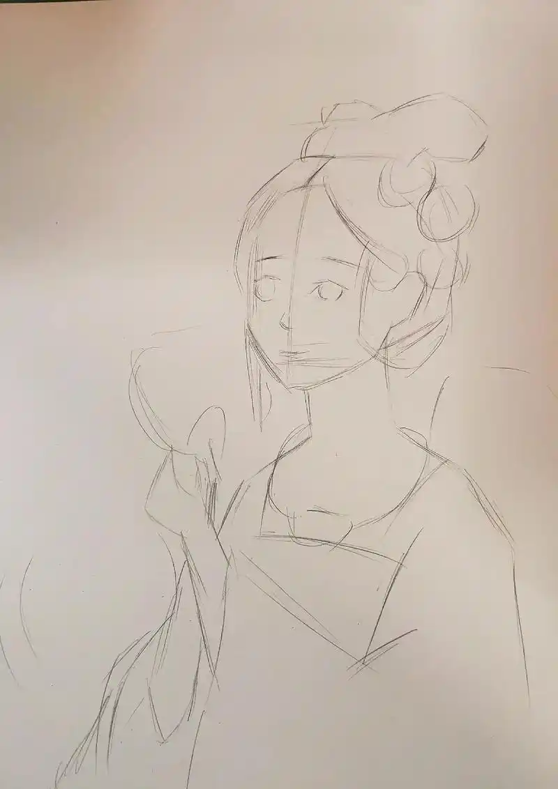 零基础学画画 #古风手绘 #人人都是艺术家 #抖音青年艺术 - 抖音