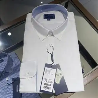 mayor雅戈尔雅戈衬衣男春款商务休闲汉麻长袖衬衫官方白色38