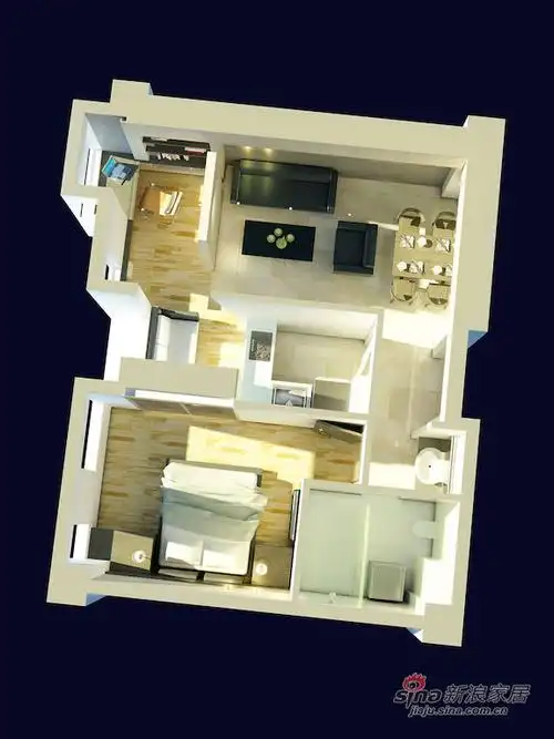 简约 一居 客厅图片来自用户2739378857在君雁优禾男士品味68的分享