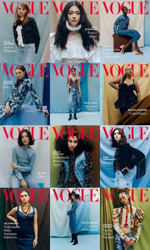 恭喜超模刘雯作为中国超模代表登上vogueus四月刊封面
