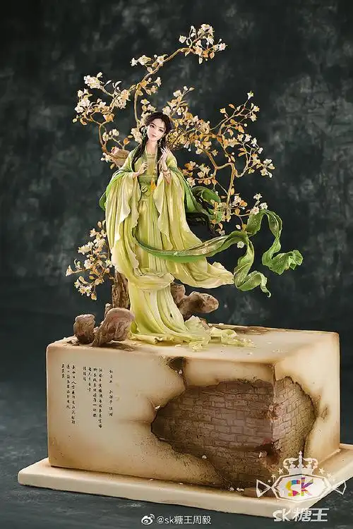 古风翻糖人偶蛋糕唐婉,一曲钗头凤,天涯何处觅知音