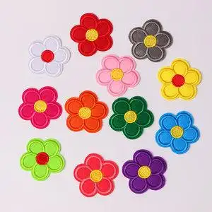 花朵图案补丁贴 衣服羽绒裙子床单装饰修补无痕破洞贴刺绣布贴花