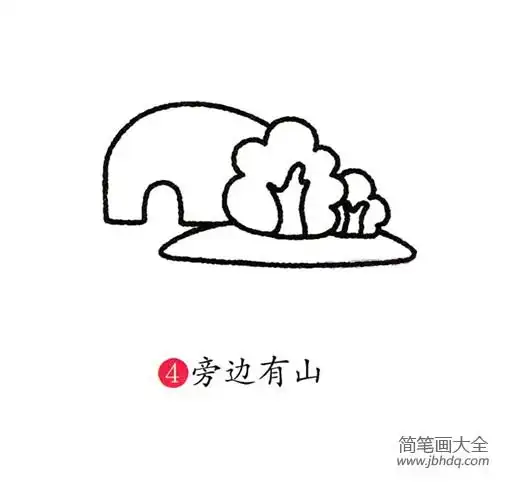 简单的风景绘画象鼻山