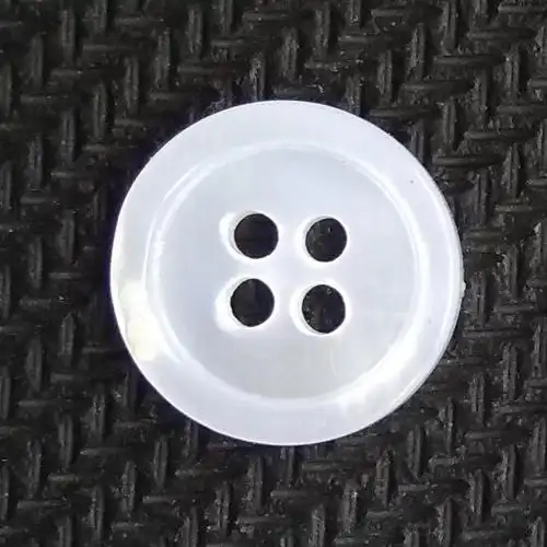 【特价统货】双面白细边珍珠衬衣钮扣t恤贝壳钮河贝儿童纽扣批发