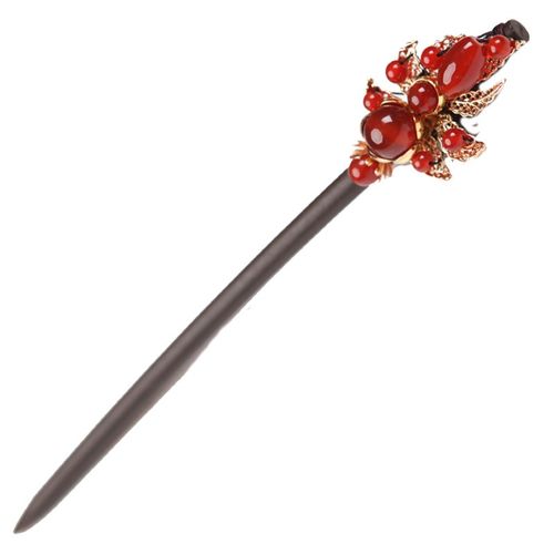 古装盘发木簪古典头饰宫廷风丸子头发簪古风气质步摇汉服拍照配饰