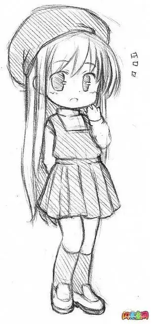 动漫人物简笔画兴趣爱好学画画简笔画《可爱q版人物简笔画图片》正文