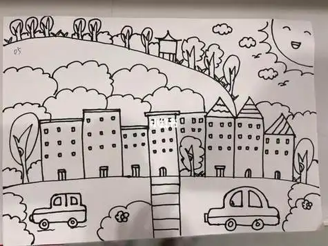 简笔画《我的家乡》简笔画幼儿园幼儿园简笔画文化绘画