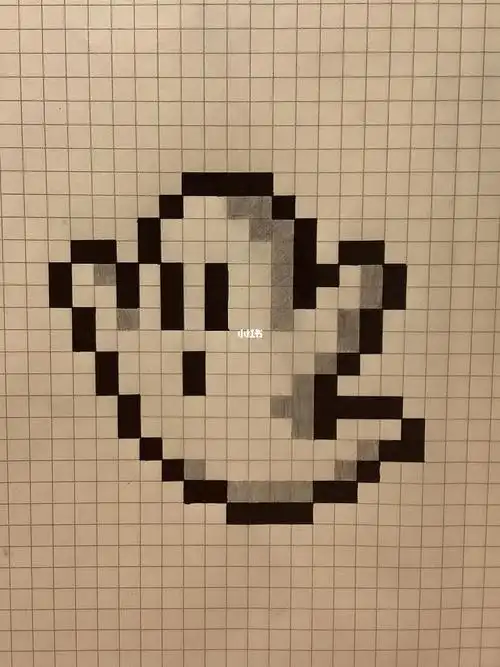 万圣节像素画可爱的小幽灵