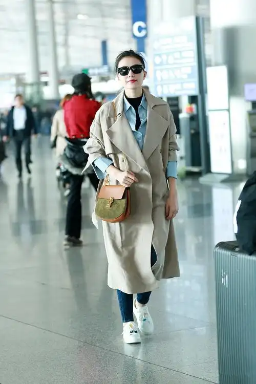 高圆圆风衣干练时尚街拍图片45