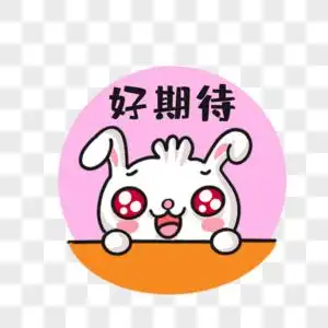 兔子表情愤怒卡通兔兔表情包好期待素材
