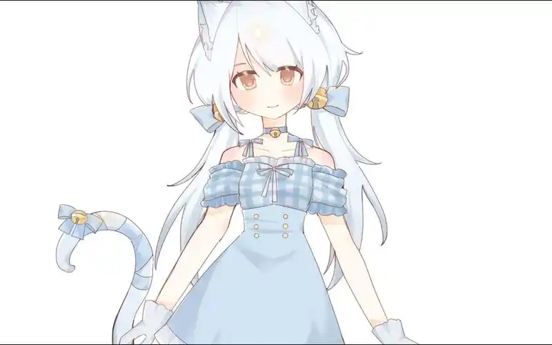 白毛双马尾猫娘,topone文化传媒形象?