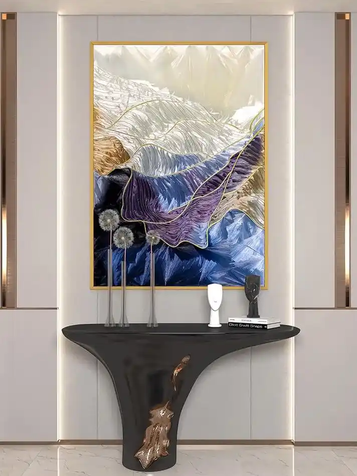 纯手工掐丝珐琅彩高档装饰画轻奢高级感玄关走廊挂画北欧抽象壁画