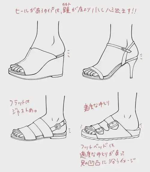教你正确画出漂亮凉鞋方法!|脚背|高跟鞋|脚后跟|成都市_网易订阅