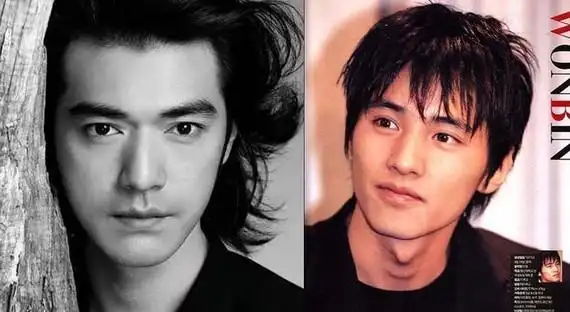 (左元彬;右元彬 金城武合成脸) 与木村拓哉都是典型的罗马鼻型:鼻梁长