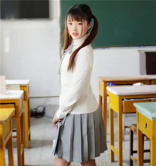 学院风水手服女日系校服班服长袖软妹jk制服百褶裙学生演出服套装