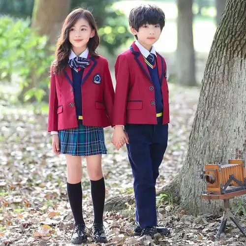 儿童校服套装幼儿园园服三件套小学生英伦风班服学院风演出服春秋