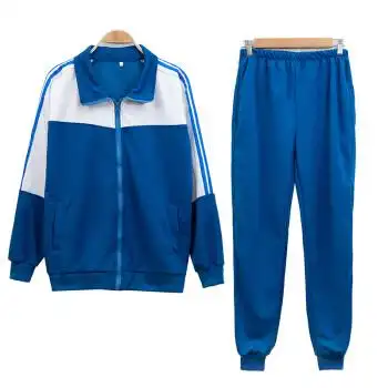 mostspot 校服套装初高中小学生学院风春秋季蓝白外套运动会老式毕业