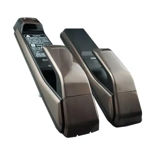 三星samsung指纹锁shpdp728家用防盗门密码磁卡锁智能电子锁咖啡棕