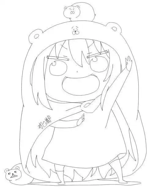 动漫人物女生可爱的简笔画简单教程人物简笔画手绘女孩卡通人物画画