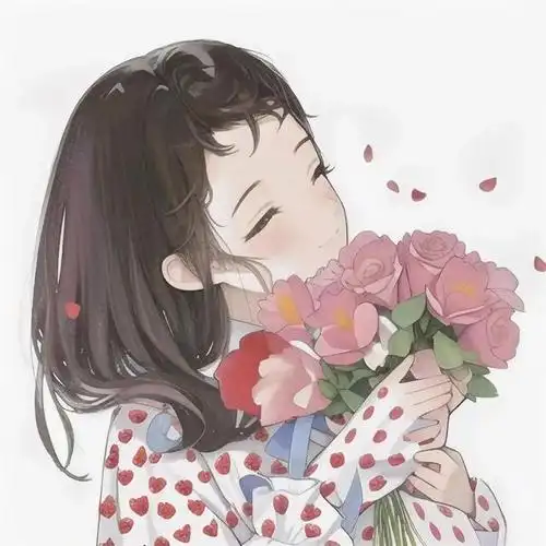 抱花花头像是如花一般绚烂的少女心,花仙女头像是如仙子般纯洁的少女