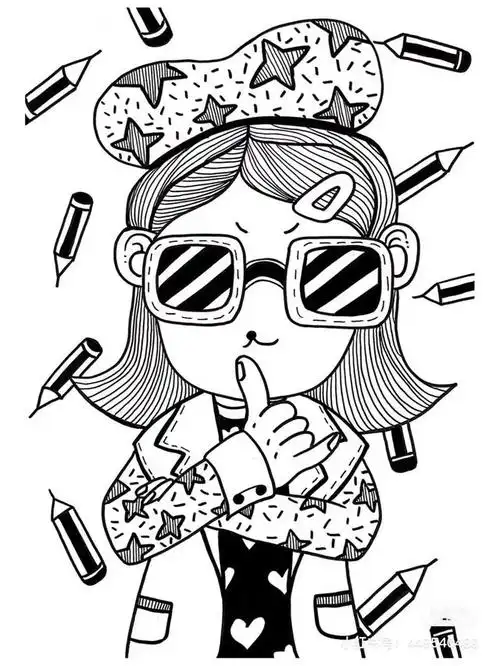 艺术画图片大全 线描(线条画图片大全美术)-星座梦城