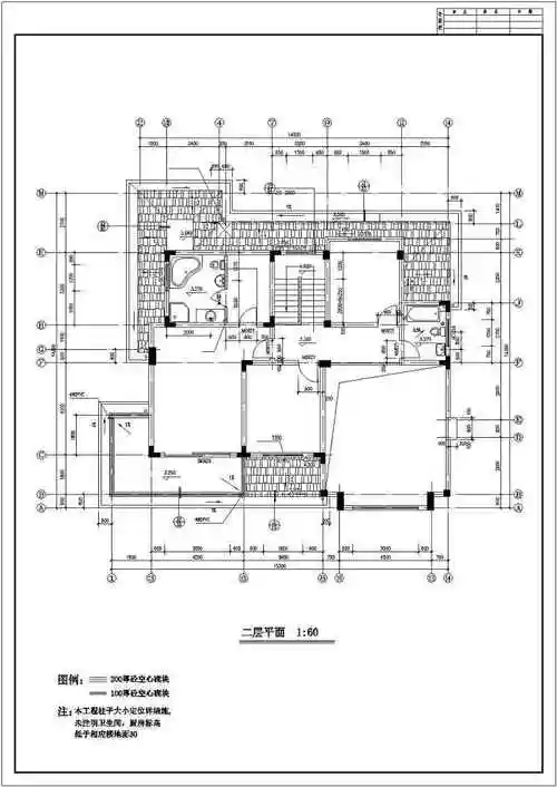 某地中海风格别墅建筑设计图_cad图库 -建库图纸