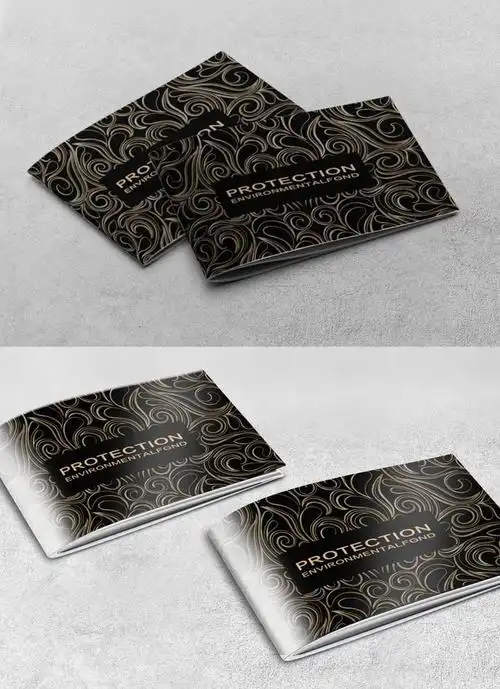 时尚黑色创意封面封底设计