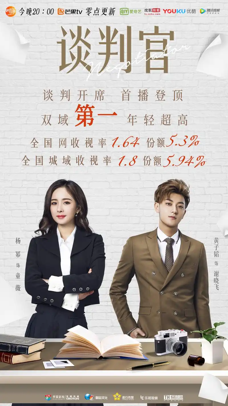 杨幂,黄子韬领衔主演的《谈判官》首播收视开门红!双域成绩第一!