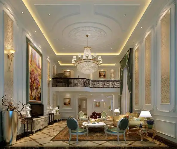 仁山智水花园500平方米欧式风格别墅装修效果图