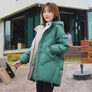 2019新款冬季中长款韩版棉服ins面包服棉袄宽松加厚棉衣外套女装