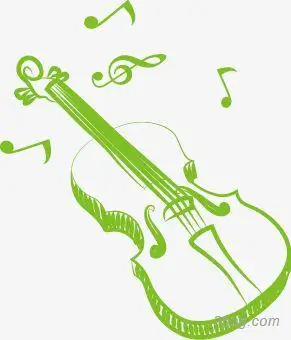 矢量手绘小提琴png素材透明免抠图片-卡通手绘