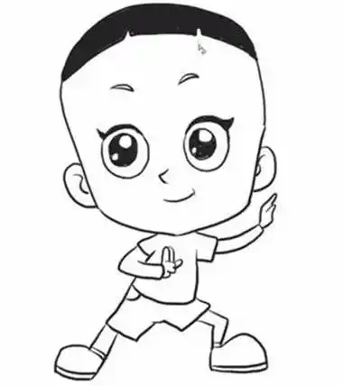 大头儿子简笔画 大头儿子简笔画简单又漂亮
