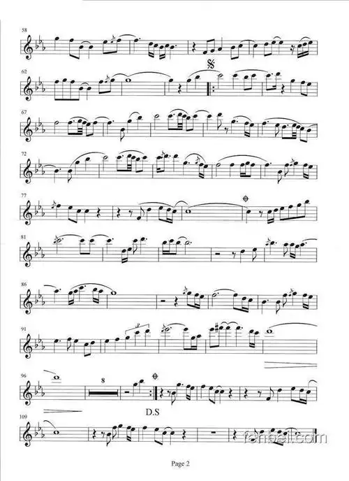 午夜的萨克斯 i beiieve 戴夫 考兹 萨克斯谱 五线谱