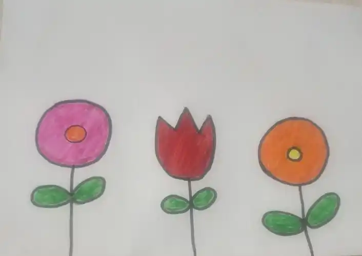 2020年2月21日满天乐幼儿园延期不延学教育活动:美术绘画《漂亮的花朵