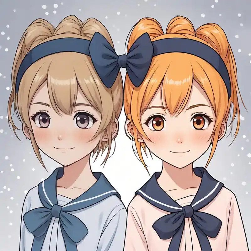 9797两个女儿的卡通头像来啦!