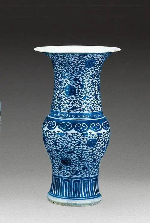 【乾隆 青花缠枝莲花觚】拍卖品_图片_价格_鉴赏_清代青花瓷器_雅昌