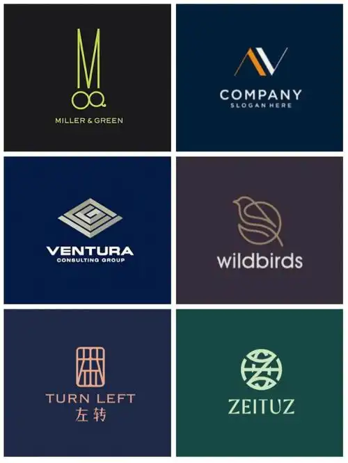 字母logo丨线性标志丨简约图文丨创意标志