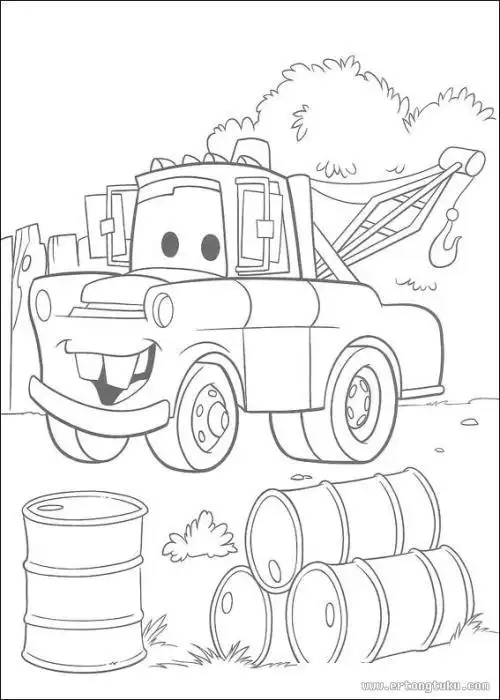 儿童汽车填色画