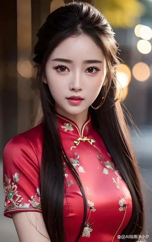 ai绘画的旗袍绝色美女,这是我见过将中国旗袍穿出最美的样子