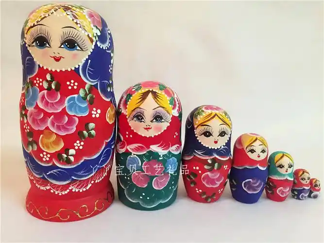 七层小号花七俄罗斯套娃木制玩具礼品特色许愿娃娃情侣生日礼物