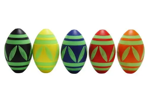 夜光椭圆形橄榄球宠物玩具硅胶材质中间圈宠物伴侣逗宠带漏食功能