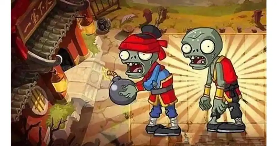 第一,自爆僵尸,这个僵尸看起来是有点傻,毕竟一开始拿着一个炸弹,好像